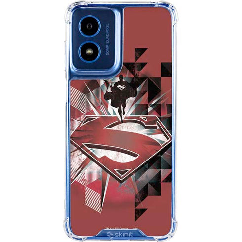 DC Comics Superman Red Pattern Moto G 5G (2024) Clear Case